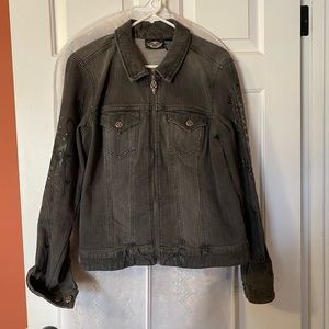 Harley Davidson women’s Faded black denim jacket